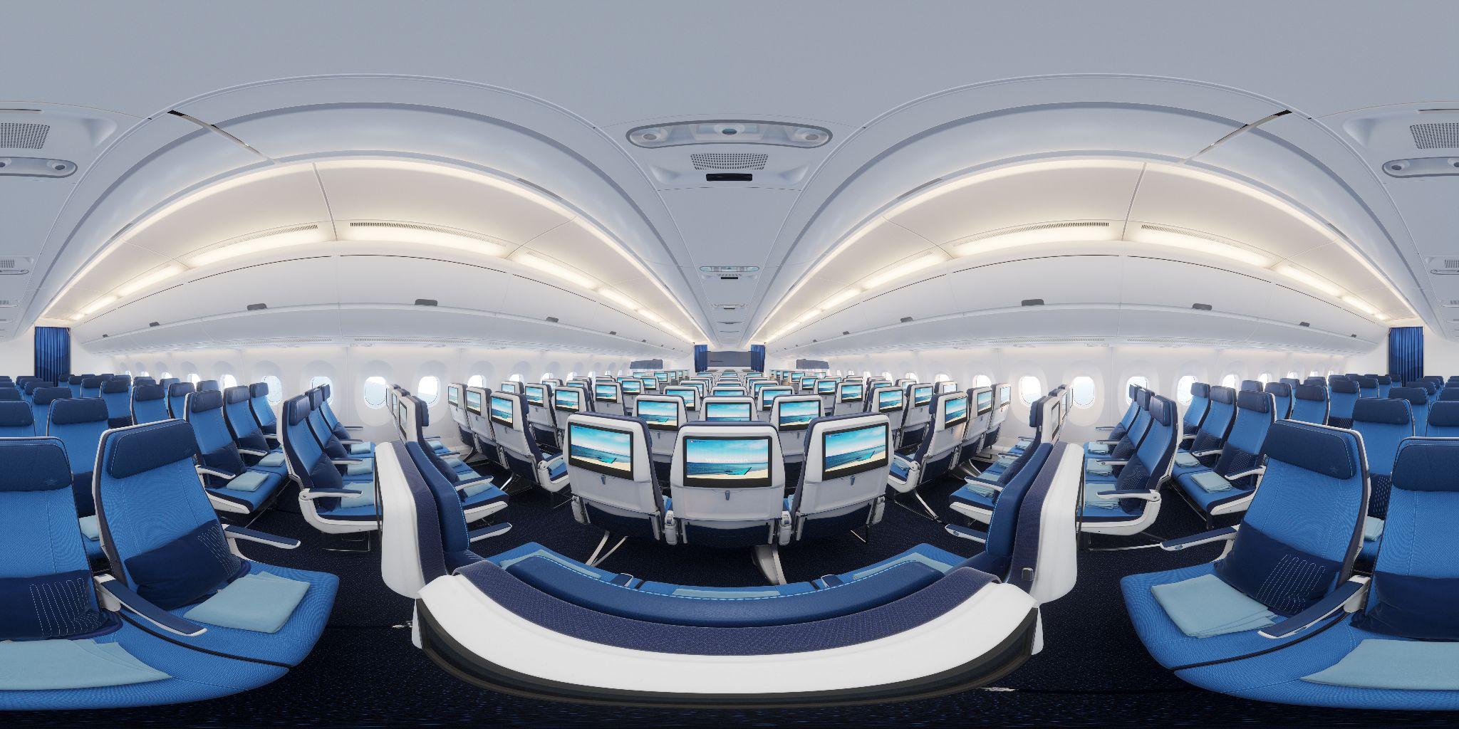 Edelweiss A350 cabin 360 panorama