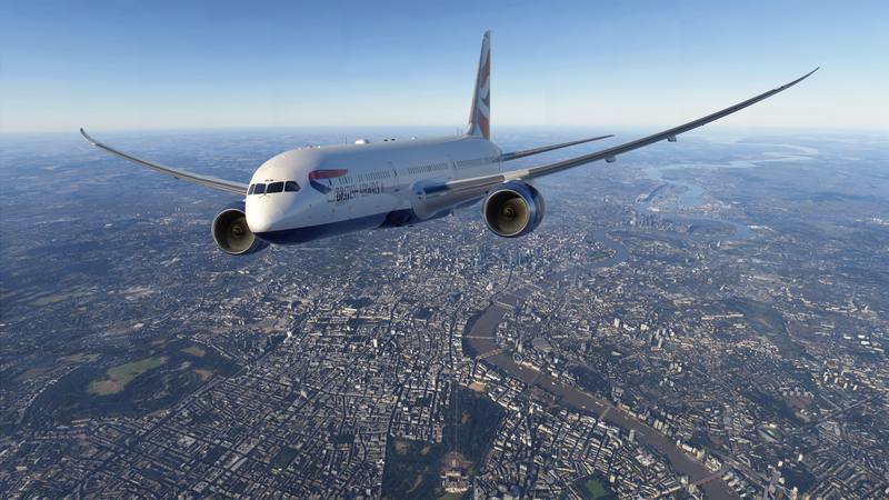 BA 787 over London