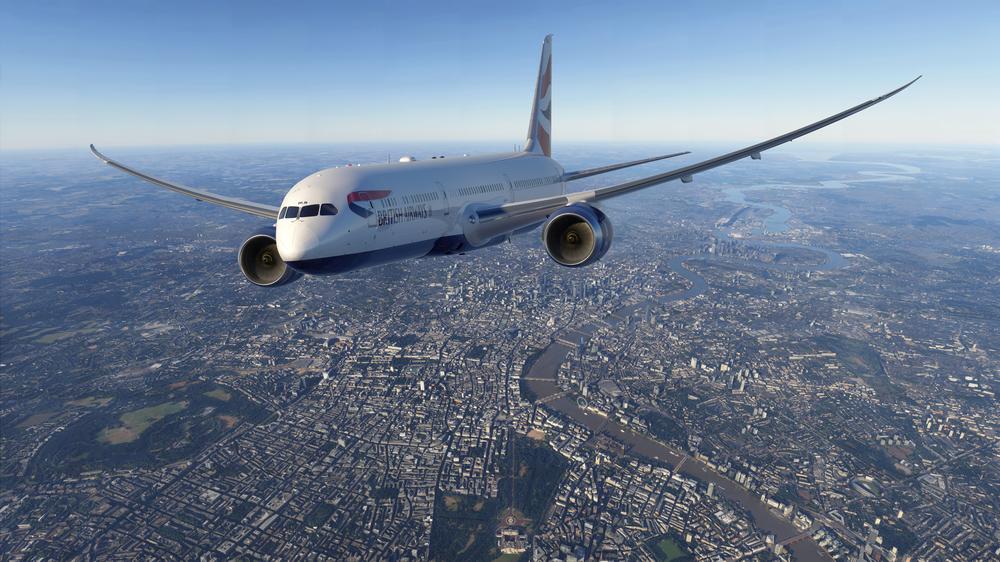 BA 787 over London