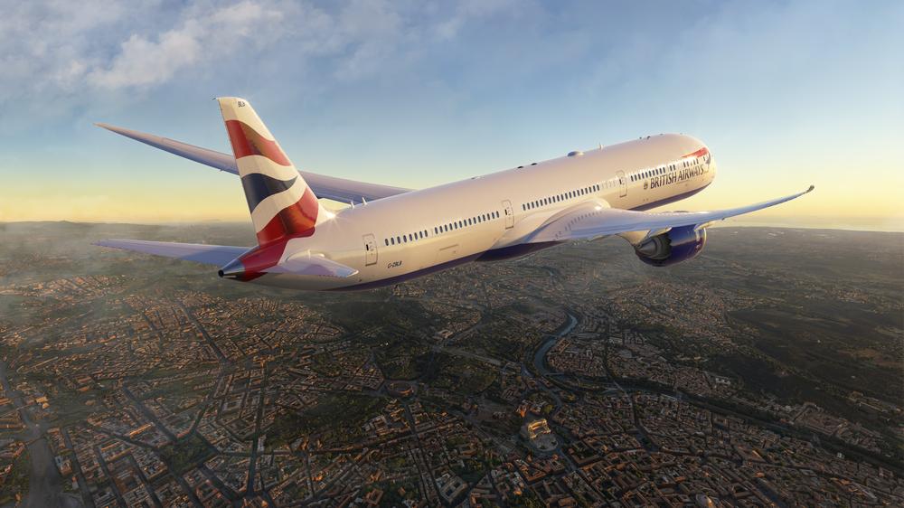 BA 787 over Rome
