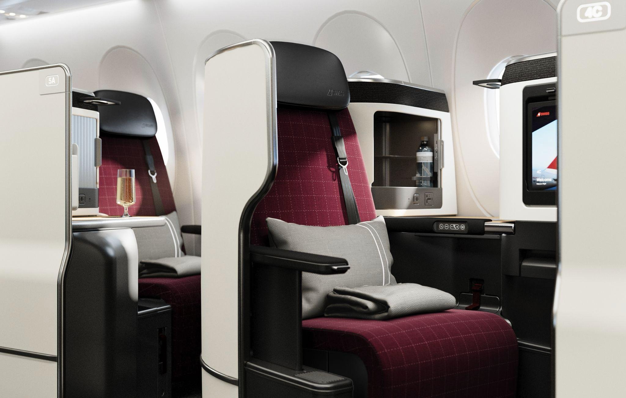 Swiss A350 business class seat