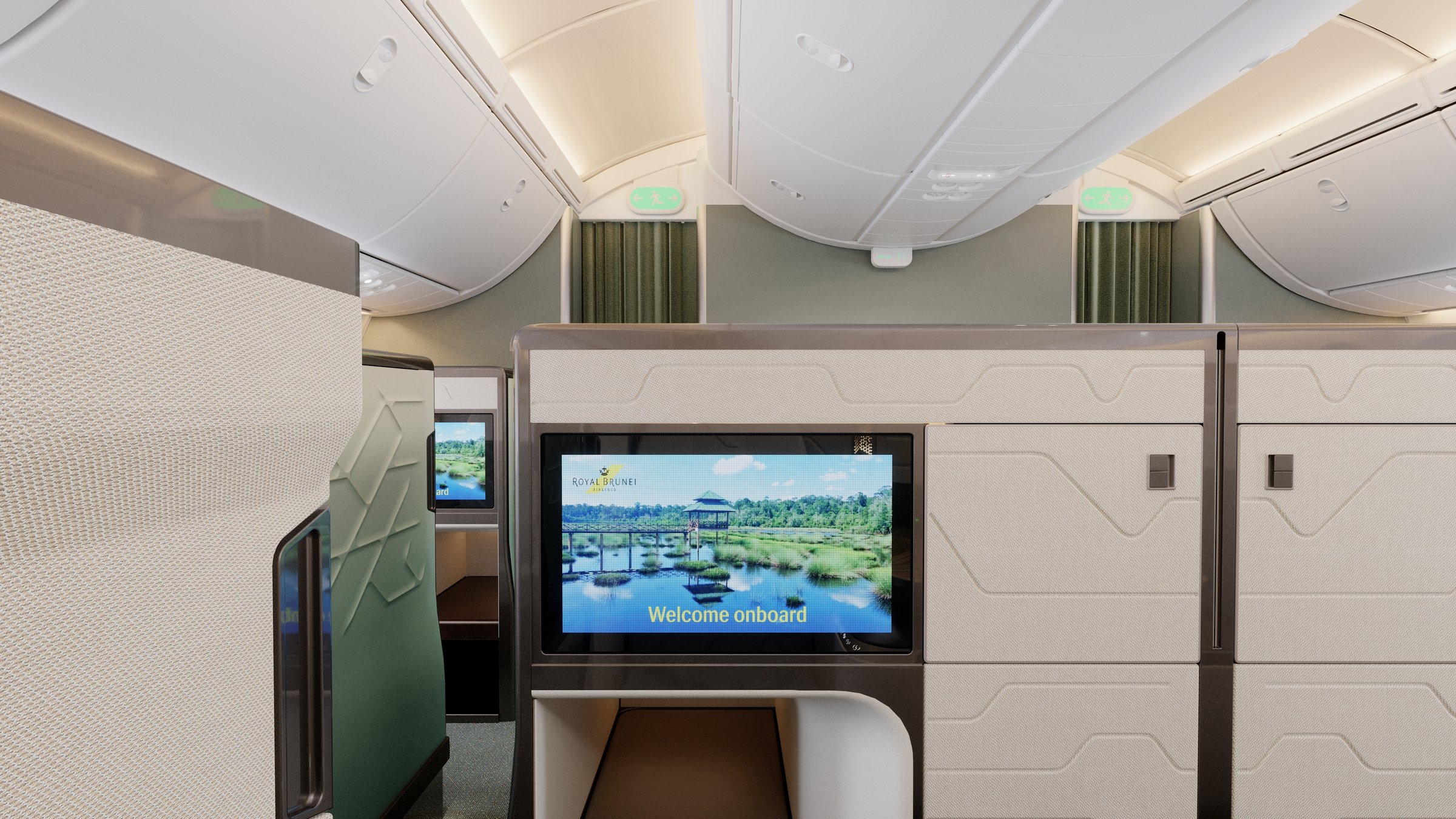 Royal Brunei cabin IFE