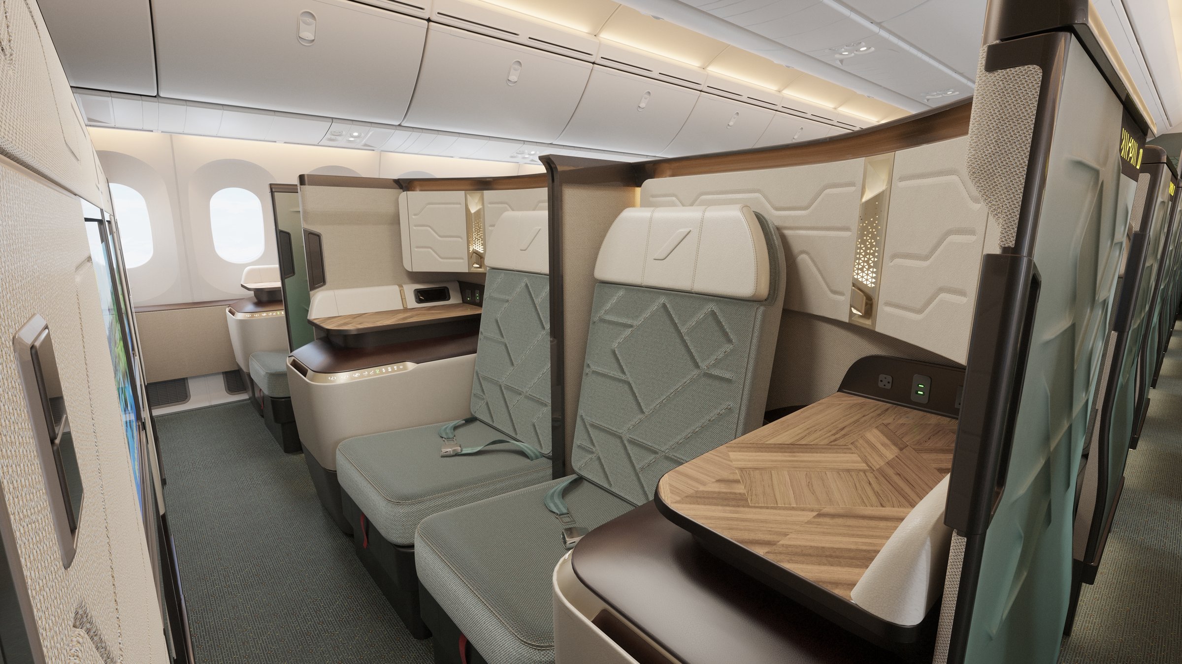Royal Brunei cabin bulkhead